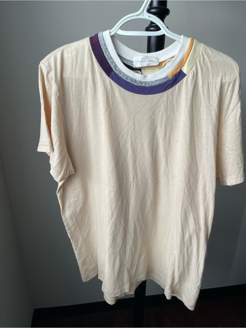 Correll Correll Mosaic
Patchwork Tee Short Sleeve Blush/soft peach color Large